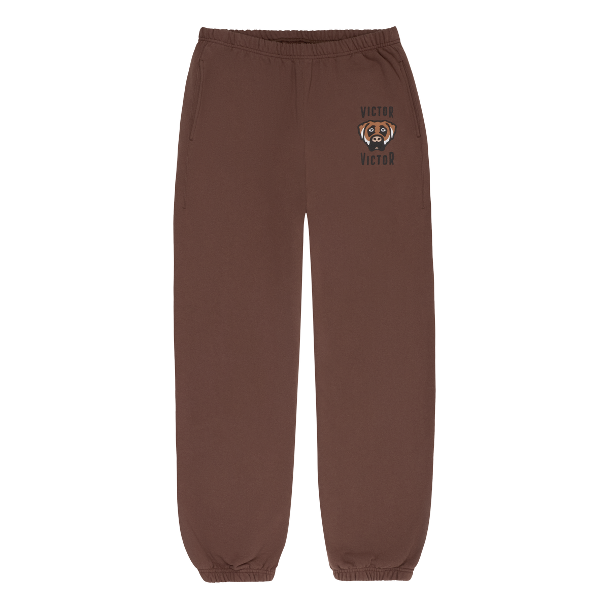DOG LOGO HEAVYWEIGHT SWEATPANTS (BROWN)
