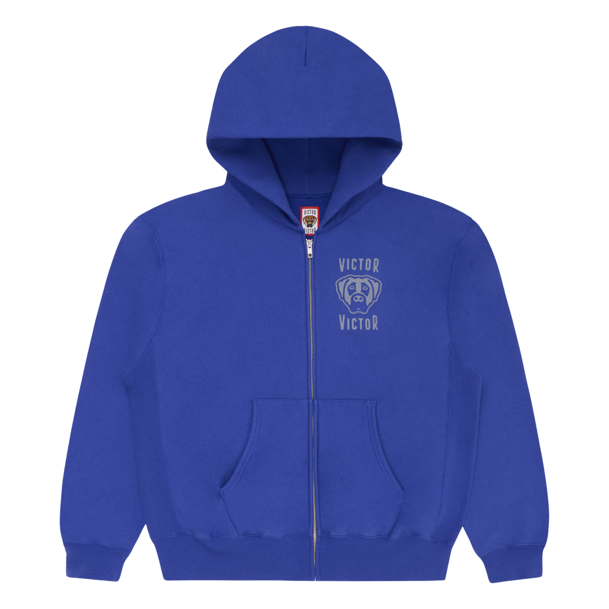 DOG LOGO HEAVYWEIGHT ZIP HOODIE (BLUE)