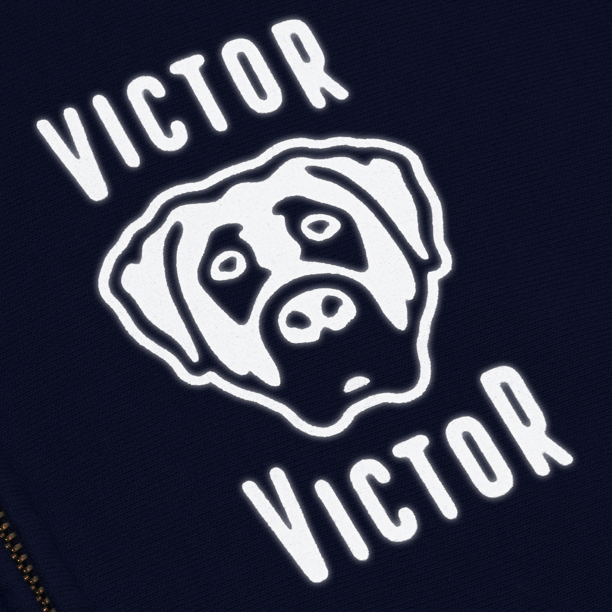 DOG LOGO HEAVYWEIGHT ZIP HOODIE (BLUE)