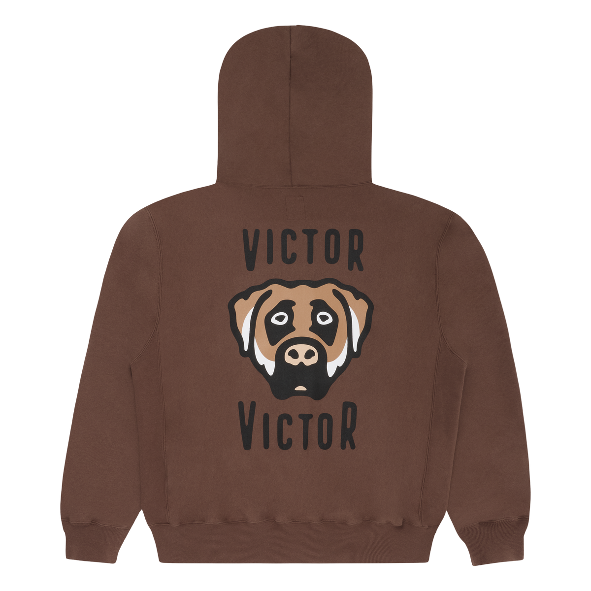 DOG LOGO HEAVYWEIGHT ZIP HOODIE (BROWN)