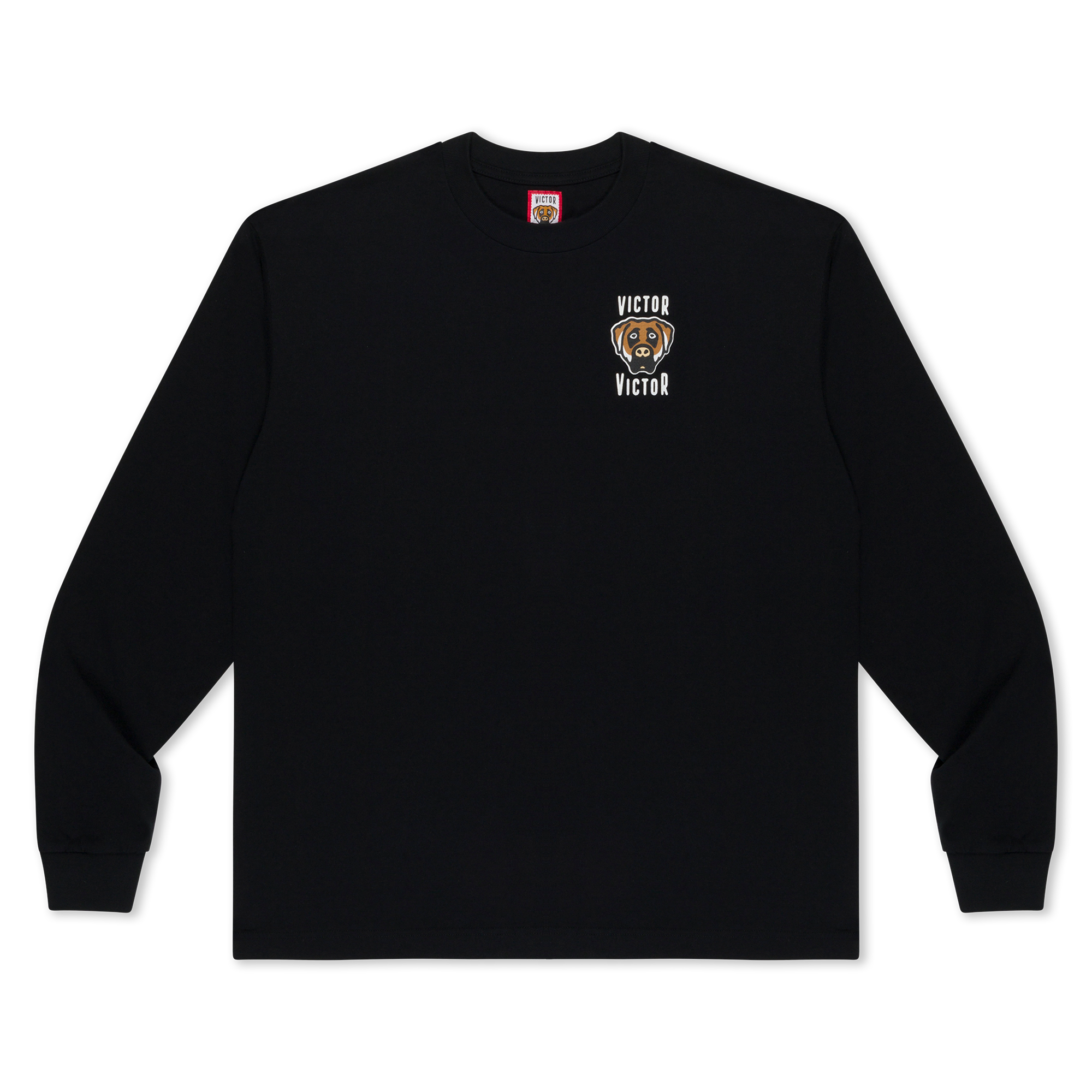 DOG LOGO LONGSLEEVE T-SHIRT (BLACK)