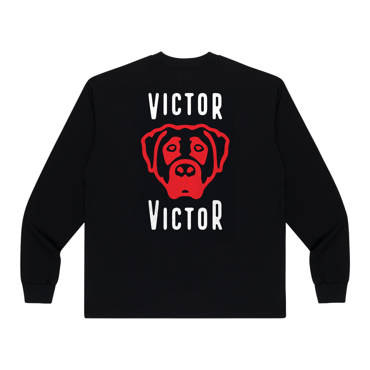 DOG LOGO LONGSLEEVE (BLACK/RED)