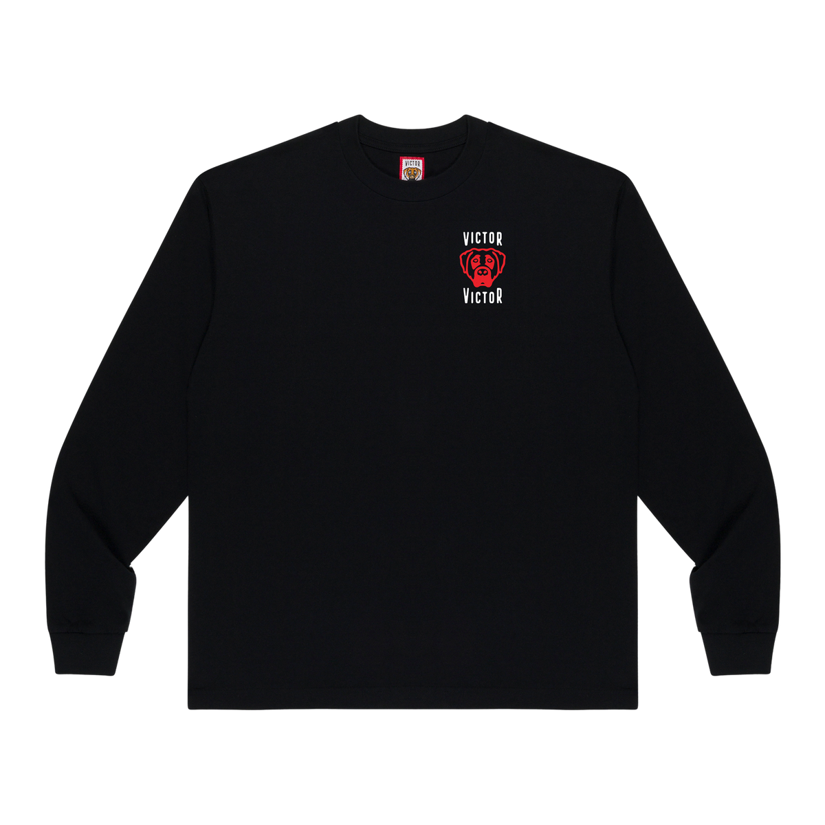 DOG LOGO LONGSLEEVE (BLACK/RED)