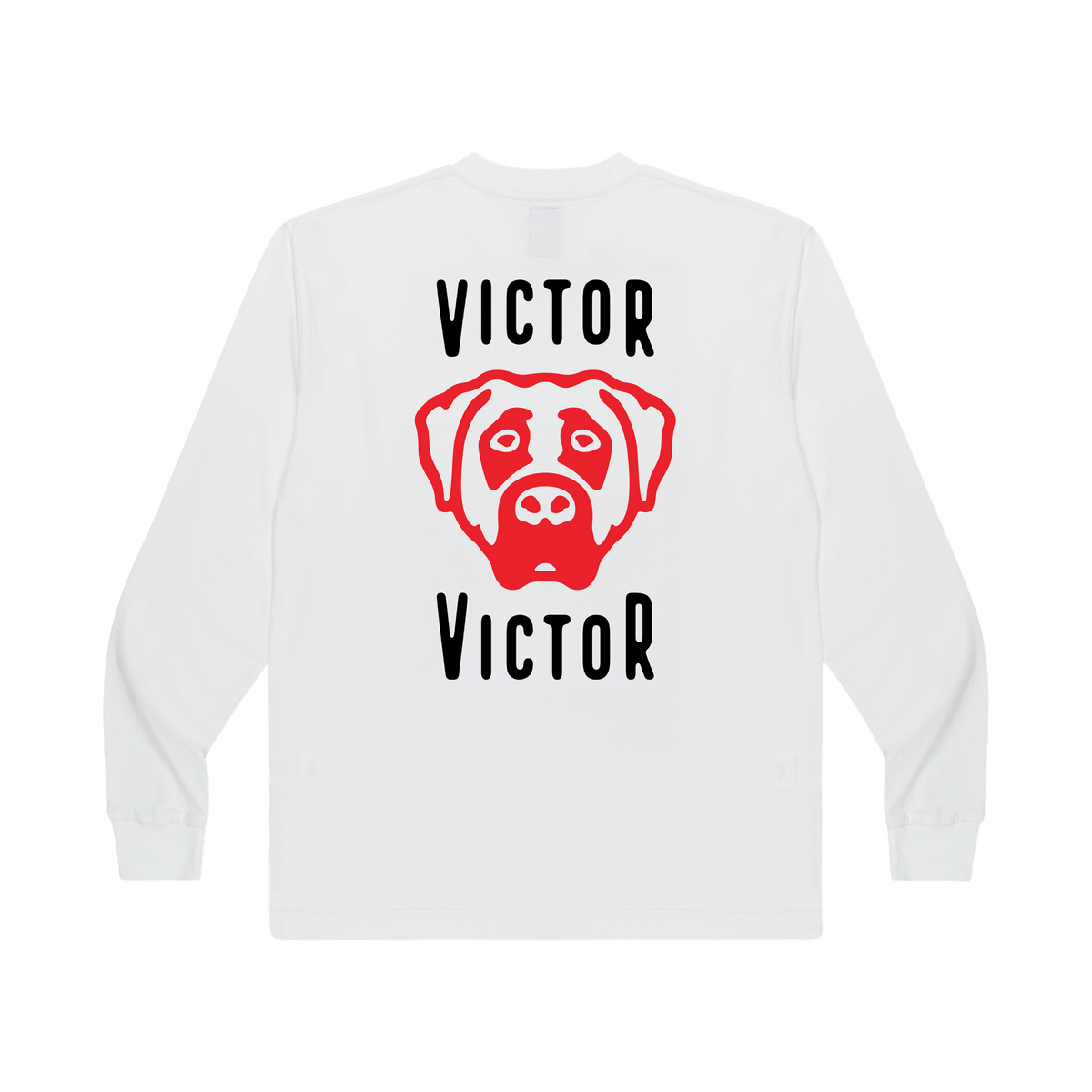 DOG LOGO LONGSLEEVE (WHITE/RED)