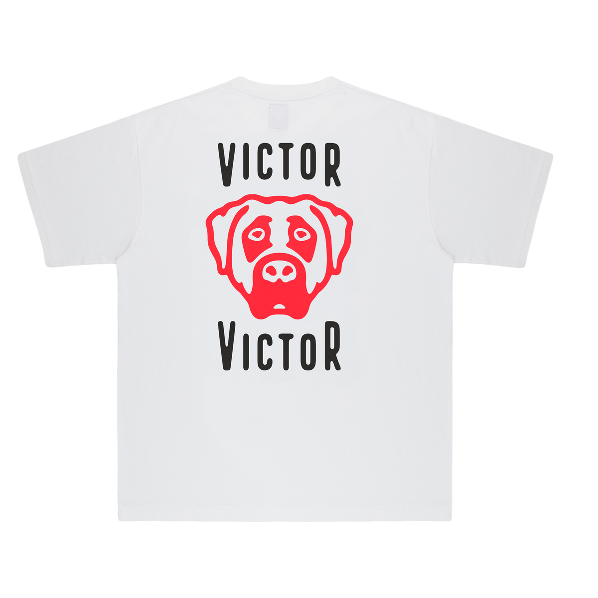 DOG LOGO T-SHIRT (WHITE/RED)