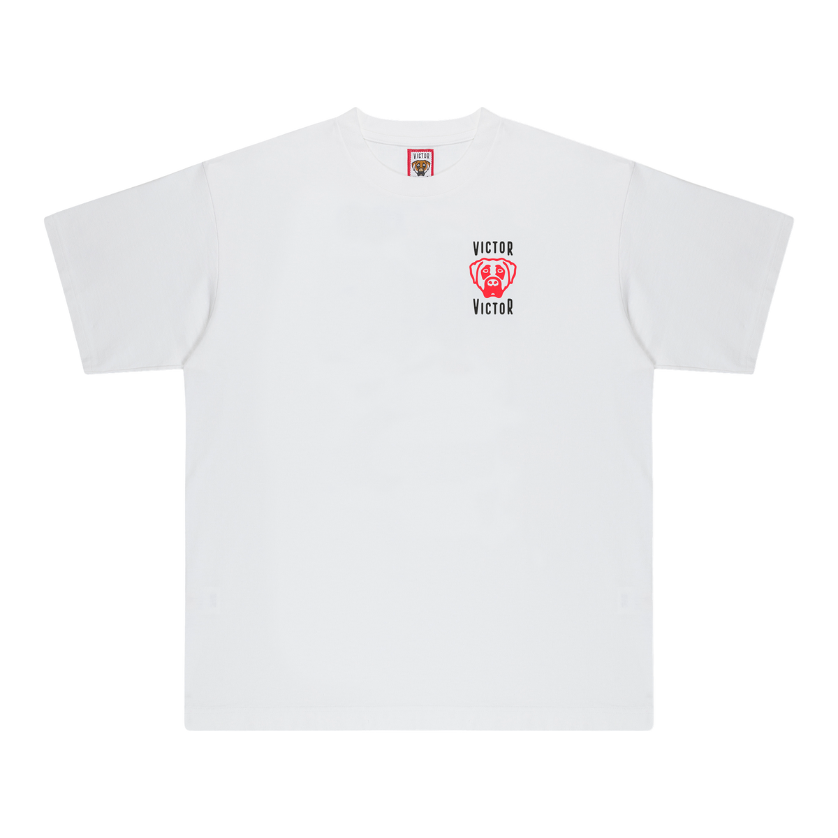 DOG LOGO T-SHIRT (WHITE/RED)