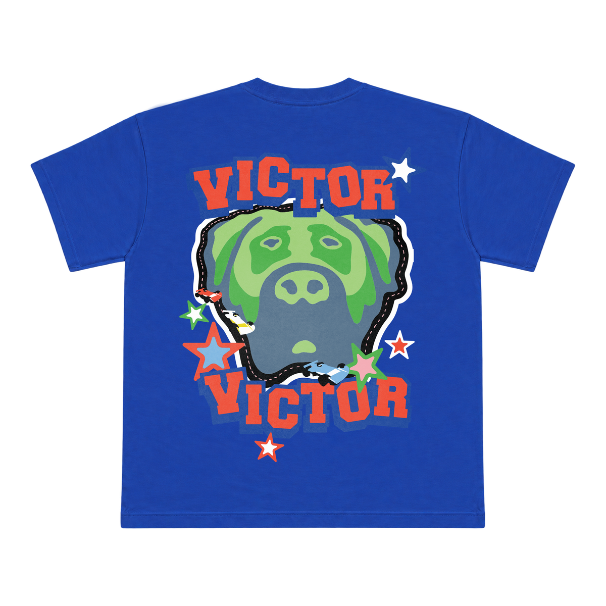 DOG LOGO TRACK T-SHIRT (BLUE)