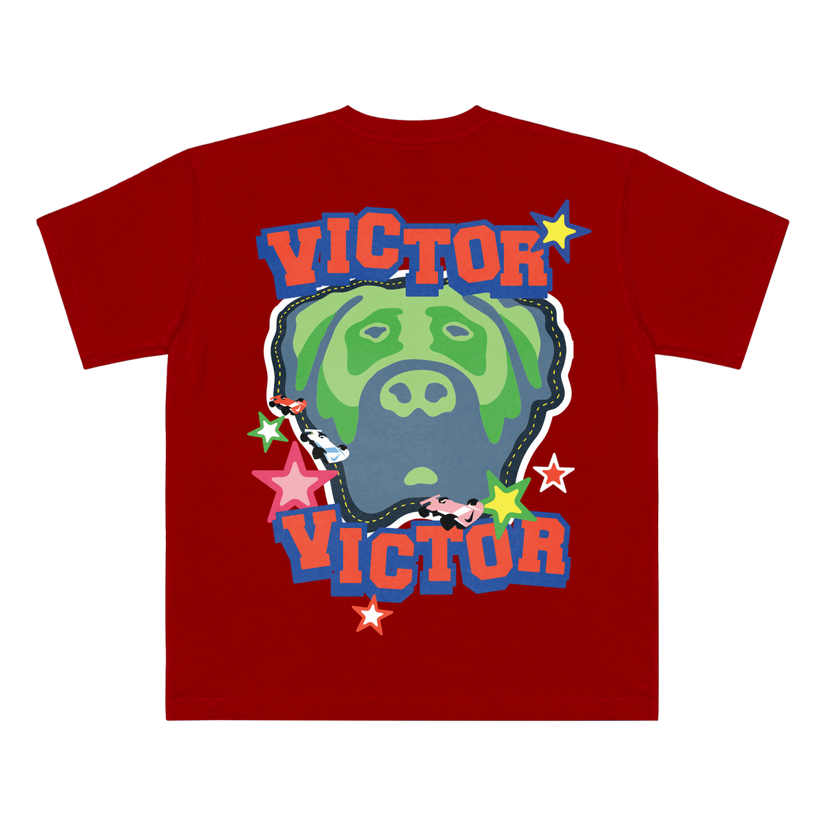 DOG LOGO TRACK T-SHIRT (RED)