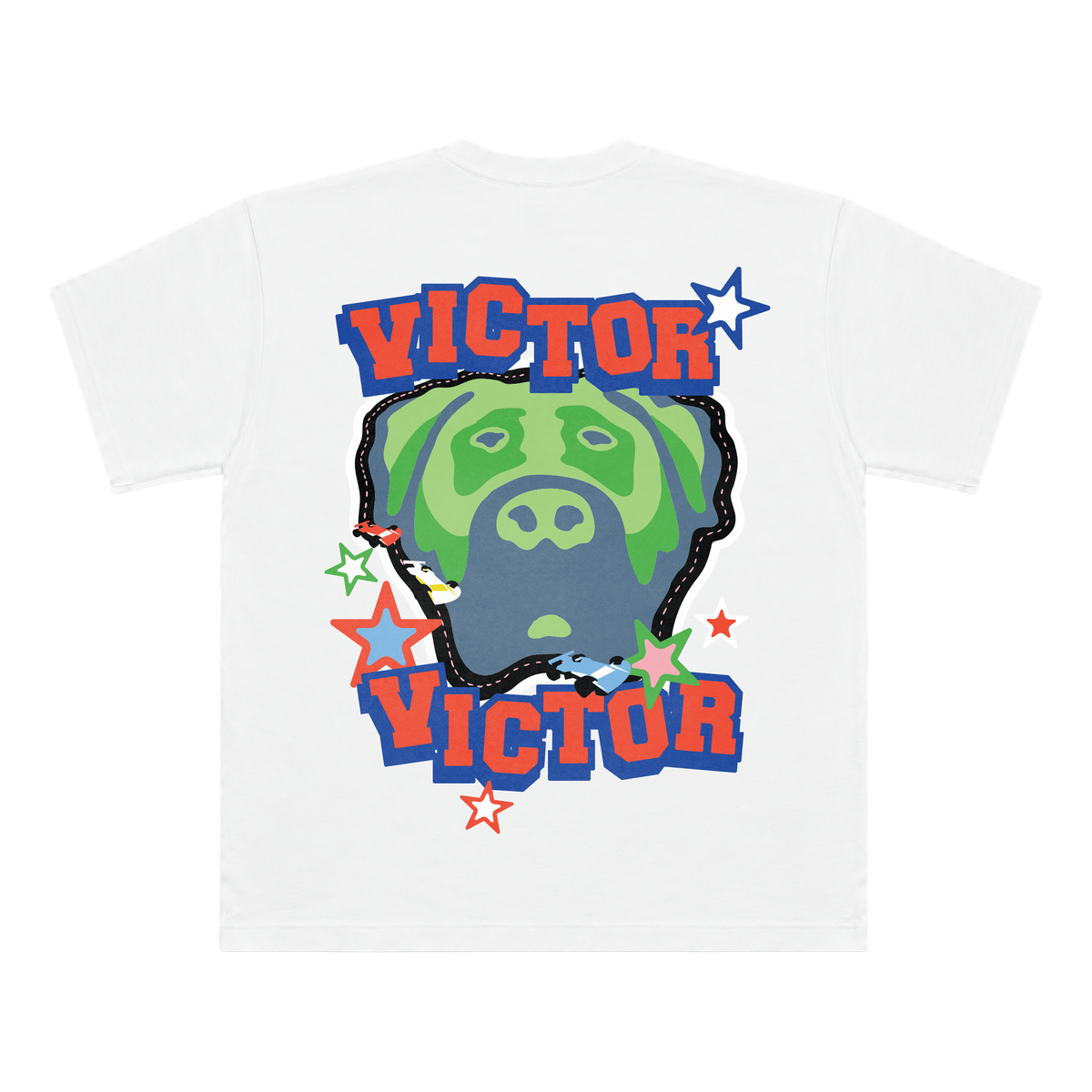 DOG LOGO TRACK T-SHIRT (WHITE)